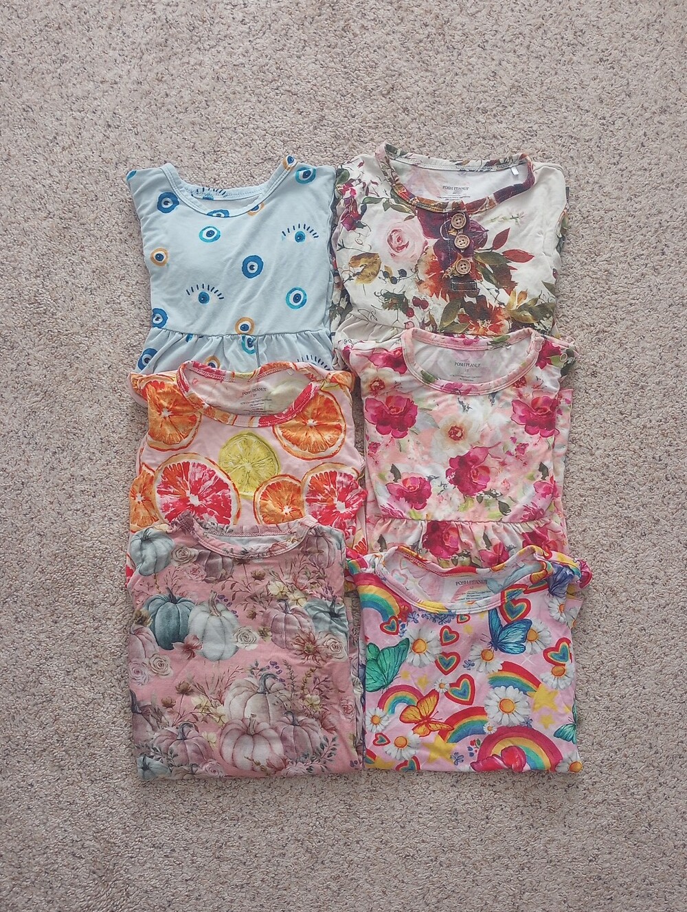 Posh Peanut Clothing Bundle Floral Flowers Fruit Rainbows Butterflies Pumpkins
